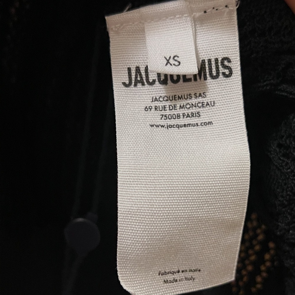 Jacquemus Top Sheer Knit Short Sleeve Unisex Pullover Shirt Sz XS - Picture 9 of 10